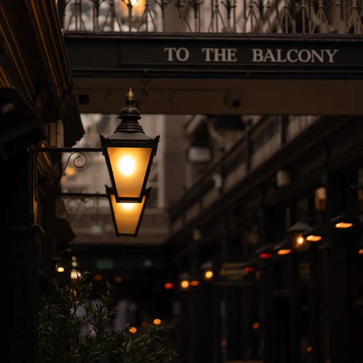 to the balcony